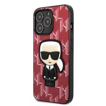 Karl Lagerfeld KLHCP13LPMNIKPI iPhone 13 Pro / 13 6.1 Hard Case Red Monogram Ikonik Patch