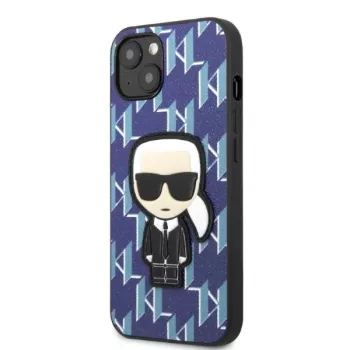 Karl Lagerfeld KLHCP13SPMNIKBL iPhone 13 mini Hardcase Blue Monogram Ikonik Patch