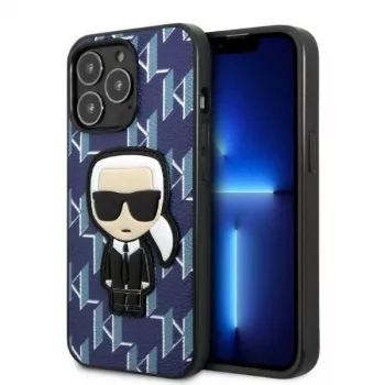 Karl Lagerfeld KLHCP13LPMNIKBL iPhone 13 Pro / 13 6.1 Hardcase Blue Monogram Ikonik Patch