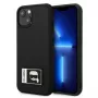 Karl Lagerfeld KLHCP13S3DKPK Ikonik Patch Hard Case, skirtas iPhone 13 mini, juoda