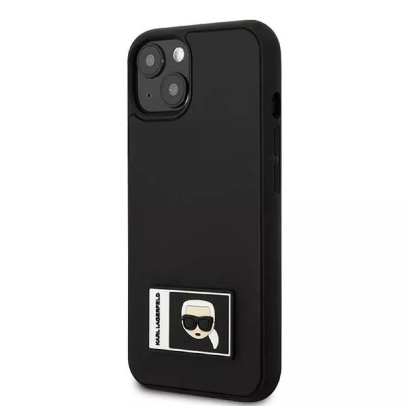 Karl Lagerfeld KLHCP13S3DKPK Ikonik Patch Hard Case, skirtas iPhone 13 mini, juoda