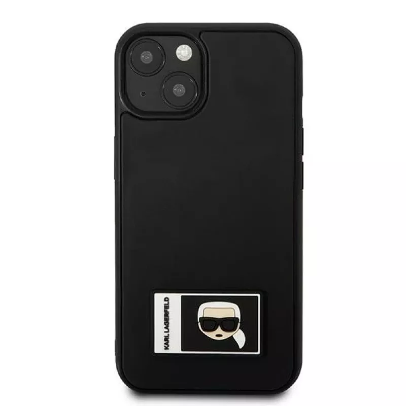 Karl Lagerfeld KLHCP13S3DKPK Ikonik Patch Hard Case, skirtas iPhone 13 mini, juoda