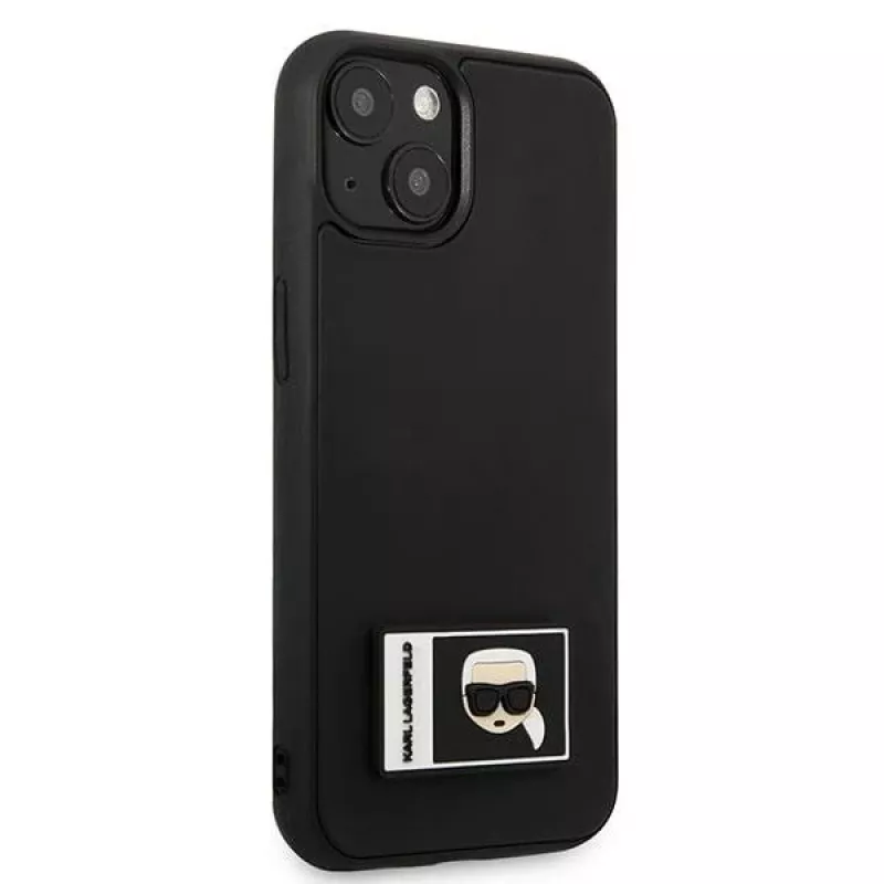 Karl Lagerfeld KLHCP13S3DKPK Ikonik Patch Hard Case, skirtas iPhone 13 mini, juoda