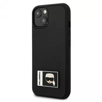 Karl Lagerfeld KLHCP13M3DKPK Ikonik Patch Hard Case, skirta iPhone 13/14/15 6,1 inch, juoda