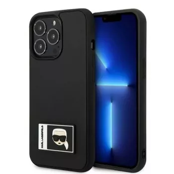 Karl Lagerfeld KLHCP13L3DKPK Ikonik Patch Hard Case, skirta iPhone 13 Pro / 13 6,1 inch, juoda