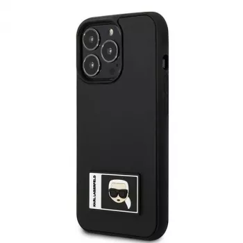 Karl Lagerfeld KLHCP13L3DKPK Ikonik Patch Hard Case, skirta iPhone 13 Pro / 13 6,1 inch, juoda