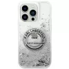 Karl Lagerfeld iPhone 14 Pro 6,1 inch Hardcase Liquid Glitter RSG sidabrinis