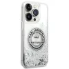 Karl Lagerfeld iPhone 14 Pro 6,1 inch Hardcase Liquid Glitter RSG sidabrinis