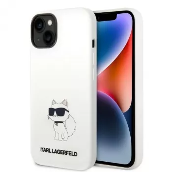 Karl Lagerfeld KLHMP14MSNCHBCH Hardcase Silicone MagSafe Case for iPhone 14 Plus / 15 Plus 6,7 inch White Choupette