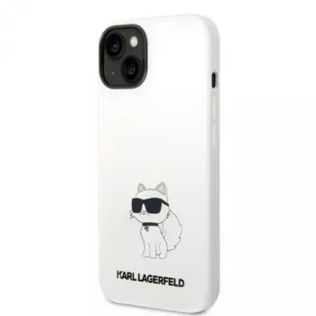 Karl Lagerfeld KLHMP14MSNCHBCH Hardcase Silicone MagSafe Case for iPhone 14 Plus / 15 Plus 6,7 inch White Choupette