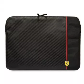 Ferrari Sleeve FECS14AXBK 14 inch Carbon & Smooth nešiojamojo kompiuterio dėklas, juodas