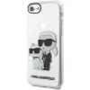 Karl Lagerfeld KLHCI8HNKCTGT iPhone 7/8/SE 2020 / SE 2022 Transparent Hardcase Glitter Karl & Choupette