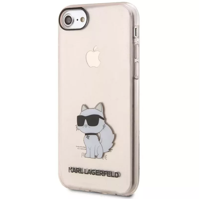 Karl Lagerfeld KLHCI8HNCHTCP Ikonik Choupette kietasis dėklas, skirtas iPhone 7/8/SE 2020/SE 2022, rožinis