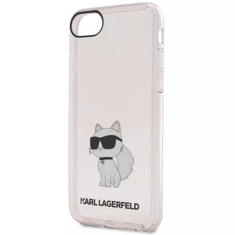 Karl Lagerfeld KLHCI8HNCHTCP Ikonik Choupette kietasis dėklas, skirtas iPhone 7/8/SE 2020/SE 2022, rožinis