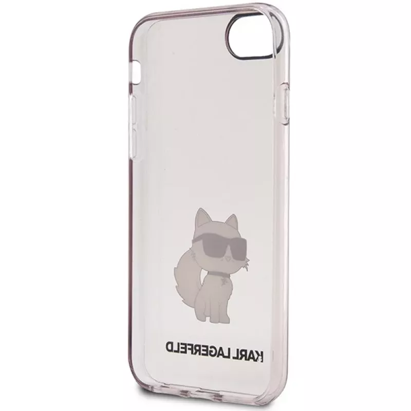 Karl Lagerfeld KLHCI8HNCHTCP Ikonik Choupette kietasis dėklas, skirtas iPhone 7/8/SE 2020/SE 2022, rožinis