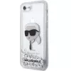 Karl Lagerfeld KLHCI8LNKHCH Hardcase Glitter Karl Head, sidabrinis, skirtas iPhone 7/8/SE 2020/SE 2022