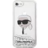 Karl Lagerfeld KLHCI8LNKHCH Hardcase Glitter Karl Head, sidabrinis, skirtas iPhone 7/8/SE 2020/SE 2022