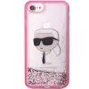 Karl Lagerfeld KLHCI8LNKHCP Hardcase Glitter Karl Head, skirtas iPhone 7/8/SE 2020/SE 2022, rožinė