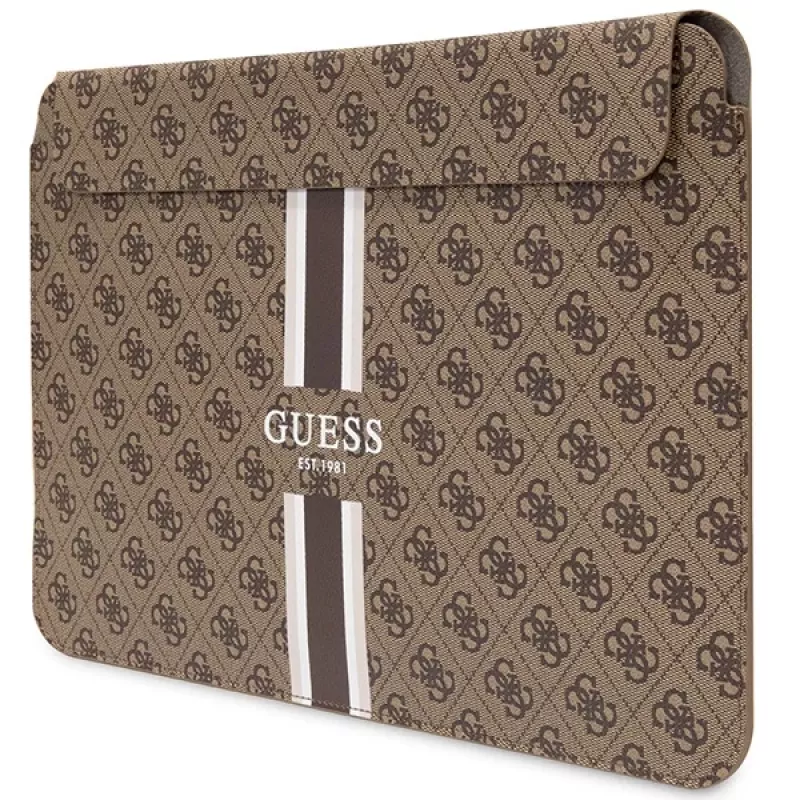 Guess Sleeve GUCS16P4RPSW 16 inch Brown 4G Printed Stripes