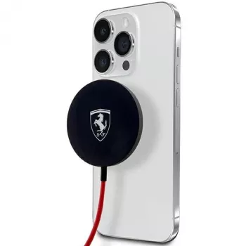 Ferrari FECBMSMENK 15W belaidis MagSafe įkrovimo padėklas - Juodas