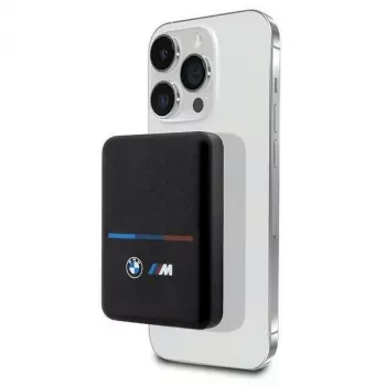 BMW M Collection MagSafe Power Bank 5000mAh 15W Wireless Charger with USB-C Cable Black