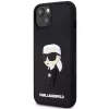Karl Lagerfeld KLHCP14M3DRKINK Hardcase Rubber Ikonik 3D, skirta iPhone 14 Plus / 15 Plus 6.7, juoda