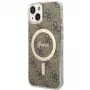 Guess GUHMP13MH4STW iPhone 13 / 14 / 15 6,1 inch Brown Hardcase su MagSafe