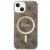 Guess GUHMP13MH4STW iPhone 13 / 14 / 15 6,1 inch Brown Hardcase su MagSafe