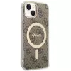 Guess GUHMP13MH4STW iPhone 13 / 14 / 15 6,1 inch Brown Hardcase su MagSafe