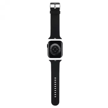 Karl Lagerfeld 3D Rubber Karl Head Watch Strap, Apple Watch 42/44/45/49mm, juoda
