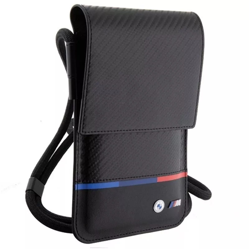 BMW Carbon Tricolor Line Wallet Bag Black