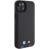 BMW M Collection Leather Stamp Back Cover, skirta iPhone 15 Plus / 14 Plus 6,7 inch - Black Tricolor