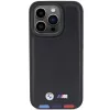 BMW Leather Stamp Tricolor Case, skirta iPhone 15 Pro 6,1 inch juoda