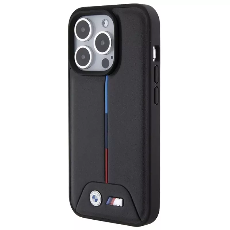 BMW BMHCP15L22PVTK iPhone 15 Pro 6,1 inch Black Hardcase Quilted Tricolor
