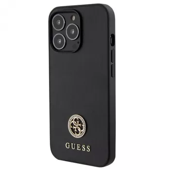 Guess GUHCP13LPS4DGPK Dėklas Apple iPhone 13 Pro 6,1 inch Juodas Strass Metal Logo