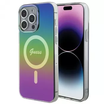 Guess IML Iridescent MagSafe Dėklas, skirtas iPhone 15 Pro Max (Spalvotas)