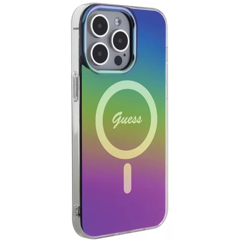 Guess IML Iridescent MagSafe Dėklas, skirtas iPhone 15 Pro Max (Spalvotas)