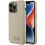 Guess GUHCP15XPGMCSD Glitter Glossy Script Hard Case, Apple iPhone 15 Pro Max, 6,7 inch, šviesiai auksinė
