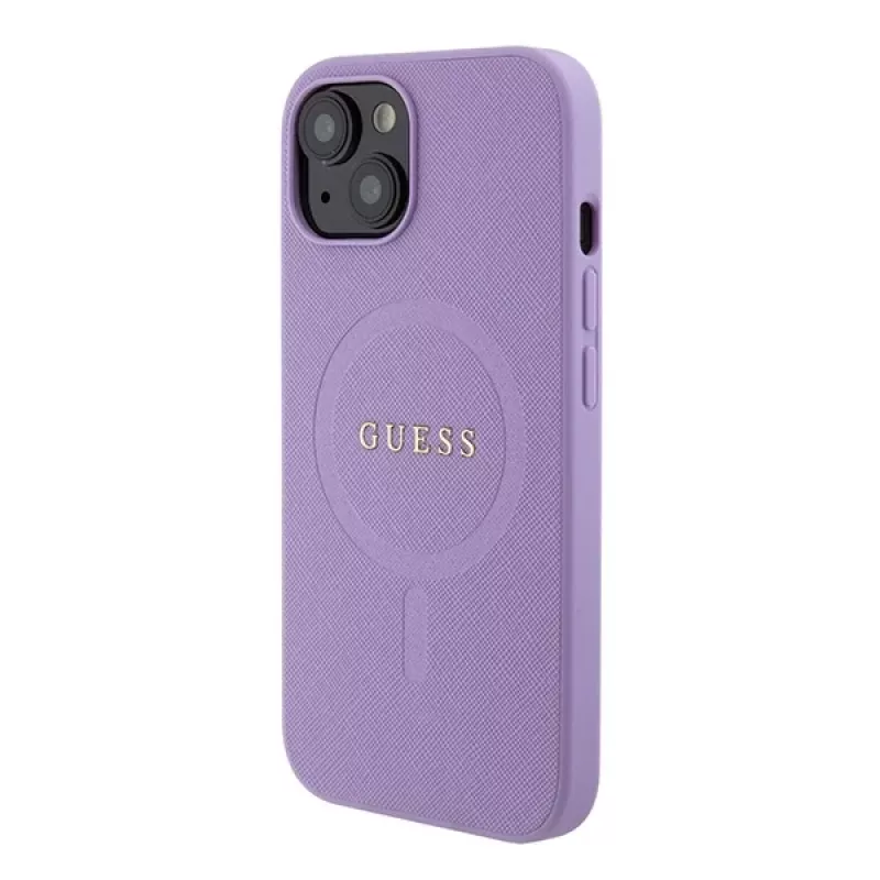 Guess GUHMP15MPSAHMCU Saffiano MagSafe Hard Case, iPhone 15 Plus / 14 Plus 6,7 inch - Violetinė