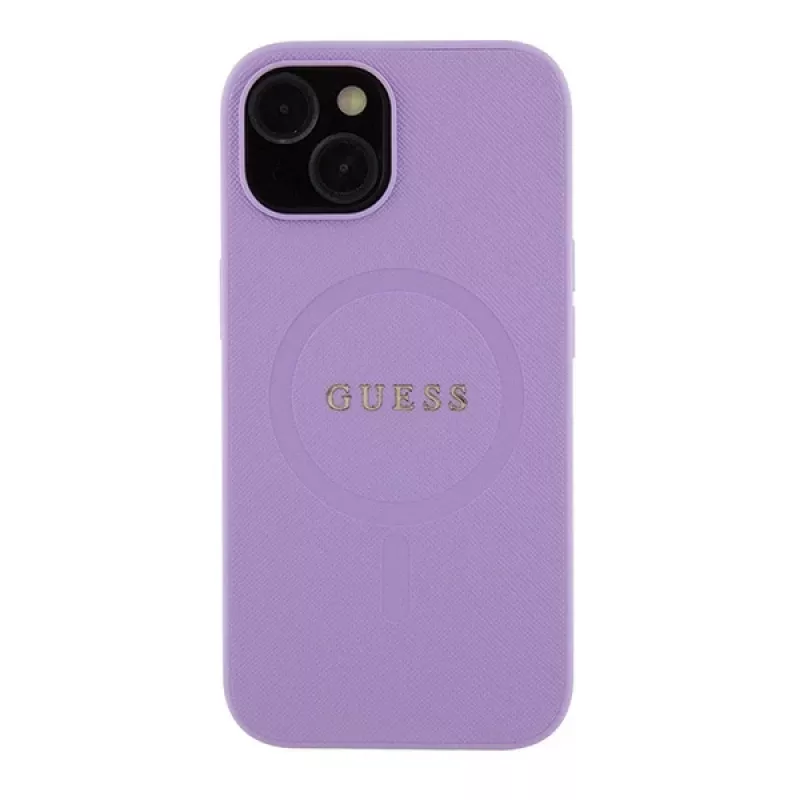Guess GUHMP15MPSAHMCU Saffiano MagSafe Hard Case, iPhone 15 Plus / 14 Plus 6,7 inch - Violetinė