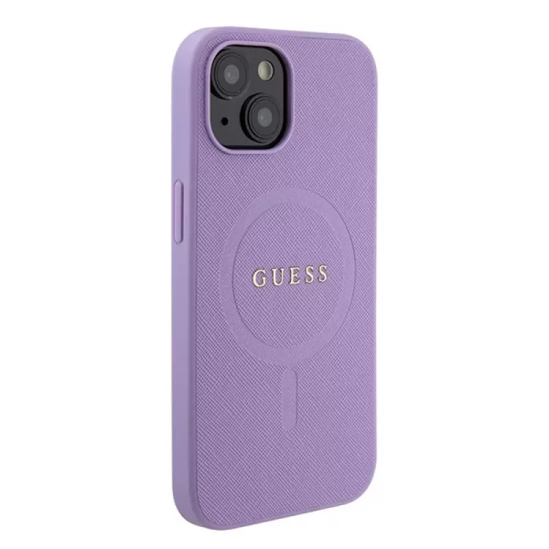 Guess GUHMP15MPSAHMCU Saffiano MagSafe Hard Case, iPhone 15 Plus / 14 Plus 6,7 inch - Violetinė