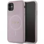 Guess GUHMN61PSAHMCP Hardcase Saffiano MagSafe, skirta iPhone 11 / Xr 6.1, rožinė