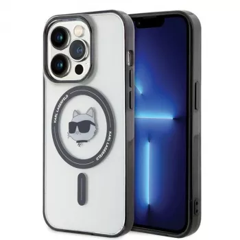 Karl Lagerfeld KLHMP15LHCHNOTK iPhone 15 Pro 6,1 inch permatomas kietas dėklas IML Choupette Head MagSafe