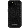 Karl Lagerfeld KLHCP15SHDSPLK iPhone 15 / 14 / 13 6.1 Black Hardcase Rhinestone Logo Metal Plate