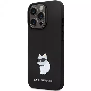Karl Lagerfeld KLHCP13LSMHCNPK iPhone 13 Pro / 13 6.1 Black Hardcase Silicone C Metal Pin