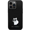 Karl Lagerfeld KLHCP14LSMHCNPK Silicone C Metal Pin Hard Case, skirta iPhone 14 Pro 6,1 inch – juoda