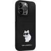 Karl Lagerfeld KLHCP14LSMHCNPK Silicone C Metal Pin Hard Case, skirta iPhone 14 Pro 6,1 inch – juoda