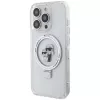 Karl Lagerfeld KLHMP13LHMRSKCH iPhone 13 Pro / 13 6,1 inch White Hardcase Ring Stand Karl & Choupette MagSafe