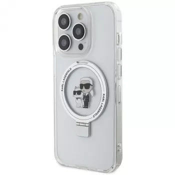 Karl Lagerfeld KLHMP13LHMRSKCH iPhone 13 Pro / 13 6,1 inch White Hardcase Ring Stand Karl & Choupette MagSafe