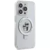 Karl Lagerfeld KLHMP13LHMRSKCH iPhone 13 Pro / 13 6,1 inch White Hardcase Ring Stand Karl & Choupette MagSafe